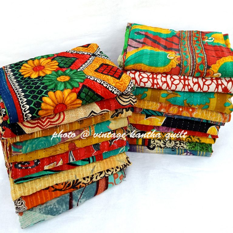 Vintage Kantha Quilt by Jyoti | Kantha Throws and Blankets