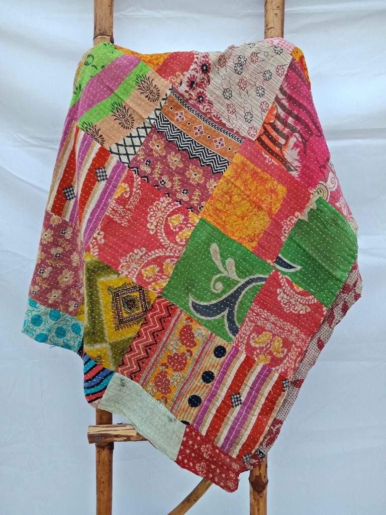 Paisley Patchwork Kantha Quilt | Vintage Kantha Quilts and Throws