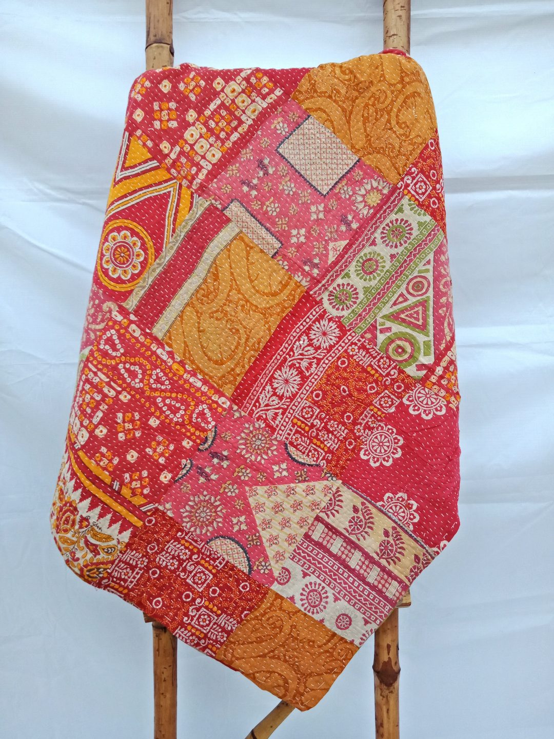 Indian Patchwork Kantha Quilt | Vintage Kantha Quilts and Throws