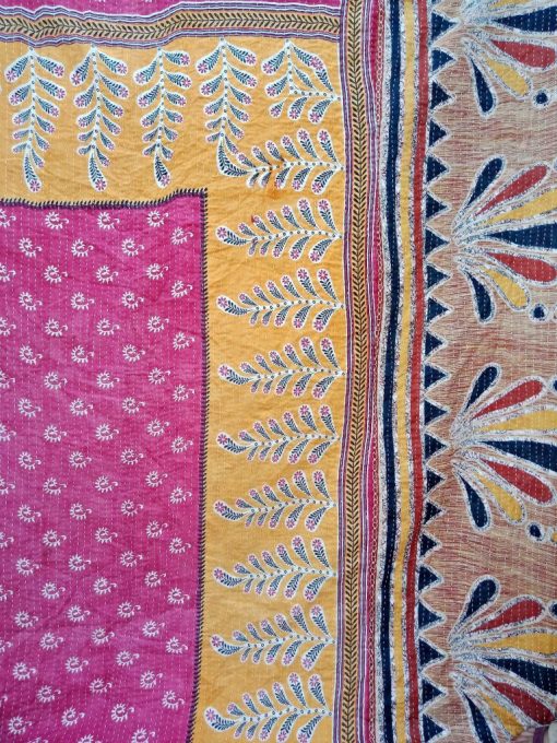 Bohemian Indian Kantha Quilt | Vintage Kantha Wholesaler
