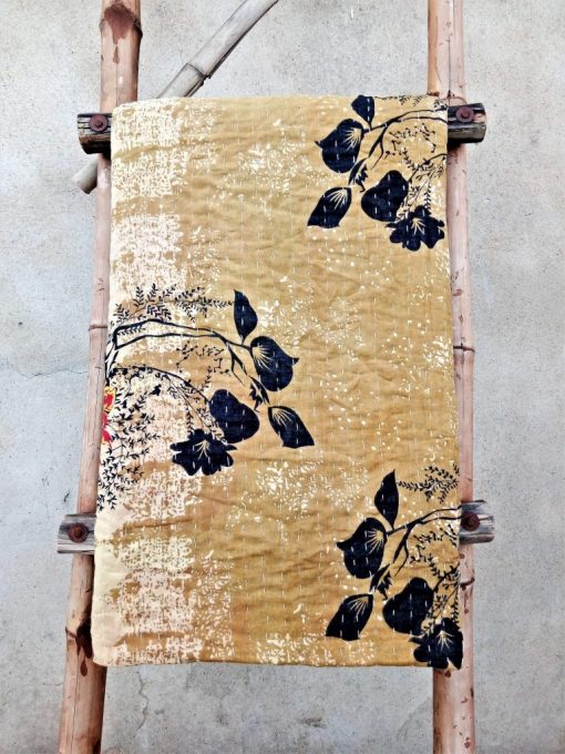 Very Rare and Unique Kantha Quilt Twin