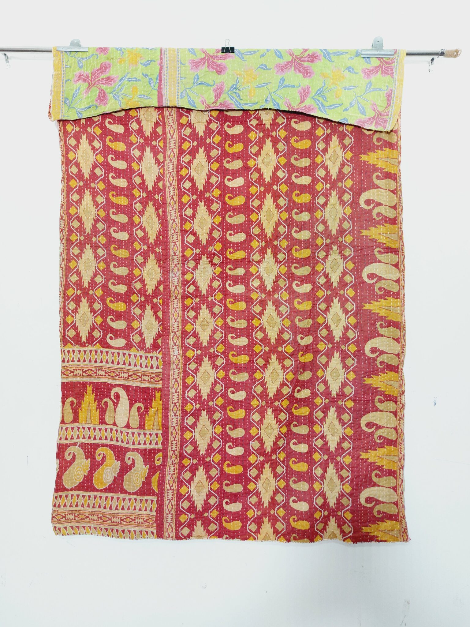 Artisan handstitched Kantha Quilt by Vintage Kantha Quilt